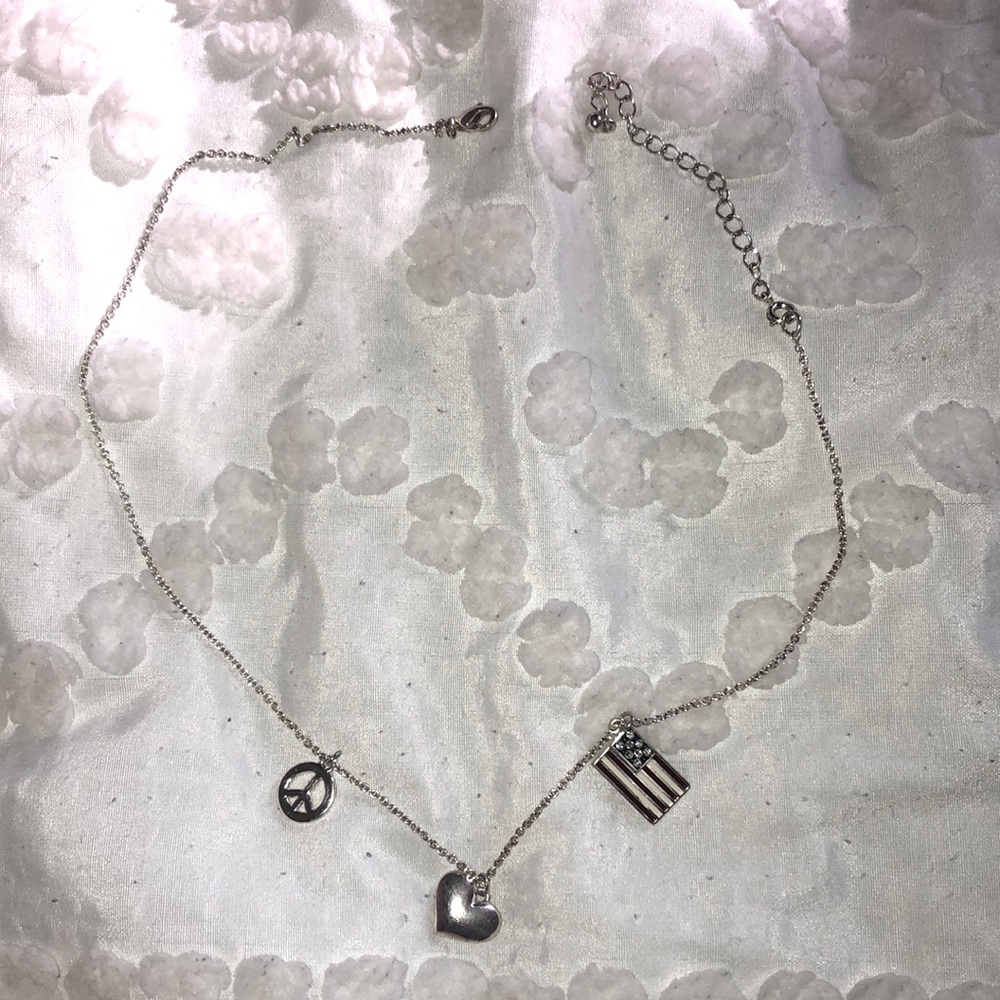 Silver Patriotic Necklace